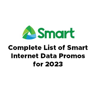 List of Smart Internet Data Promos for 2023 .